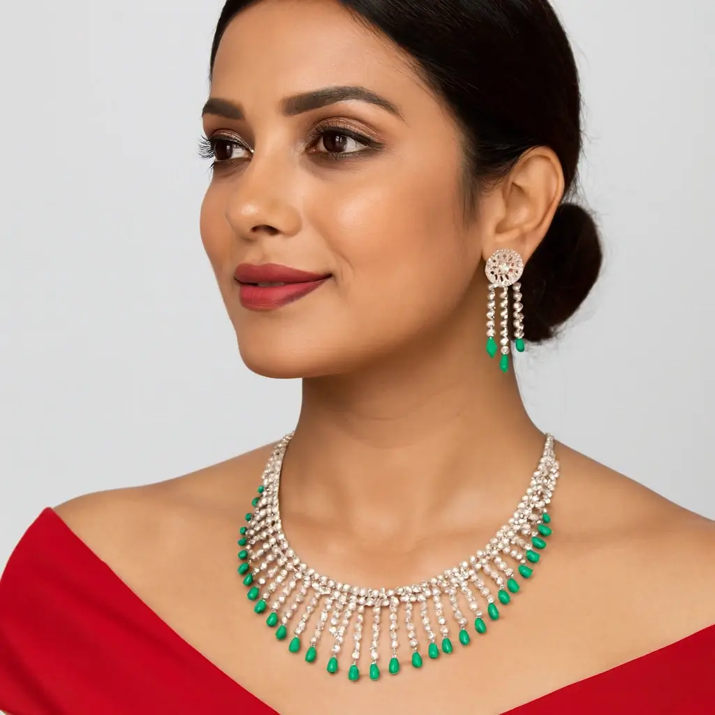 Premium Designer Gold-Tone Necklace Set for Weddings & Receptions - Image 3