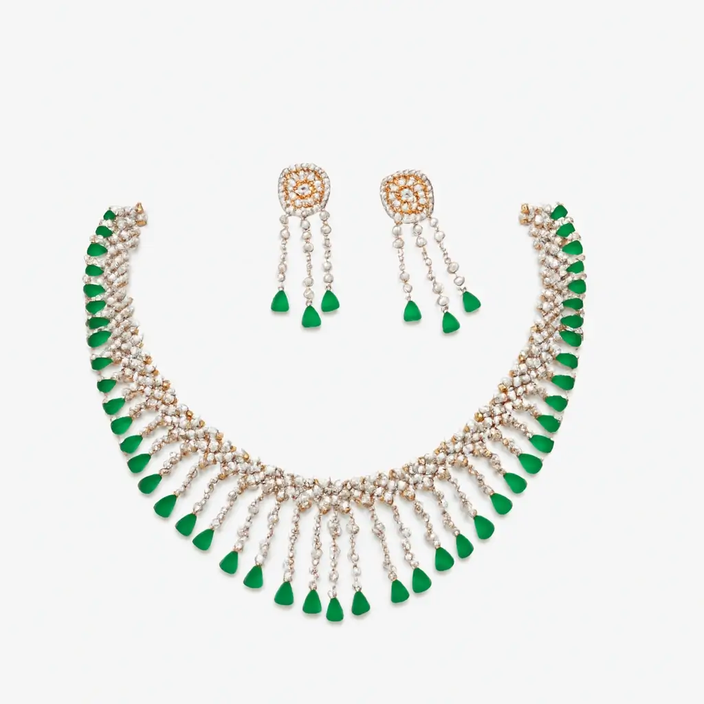 Premium Designer Gold-Tone Necklace Set for Weddings & Receptions