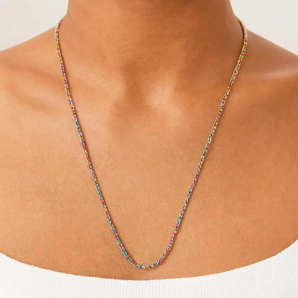 Gold-Tone Box Link Chain Mala | Slim Minimal Necklace for Daily & Party Wear - Image 3