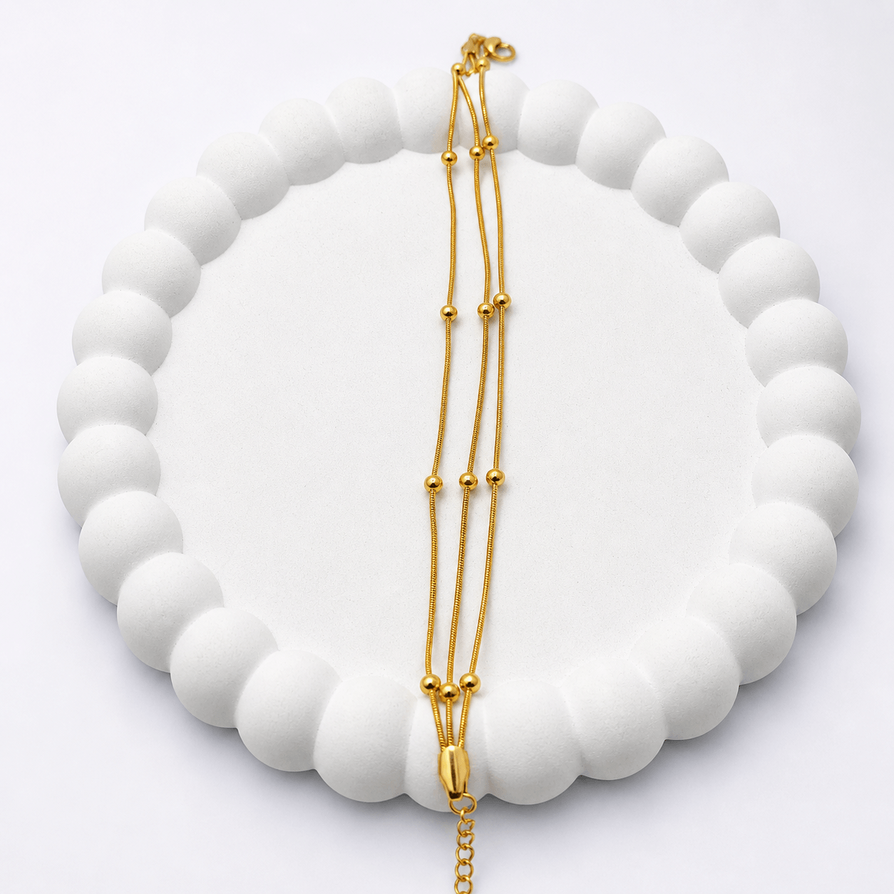 Multi-Layer Beaded Bracelet for Women | Elegant Adjustable Layered Chain Bracelet | Premium Artificial Jewelry